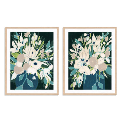 Blue Bloom Sketch I and II Wall Art