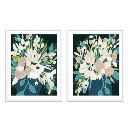 Blue Bloom Sketch I and II Wall Art