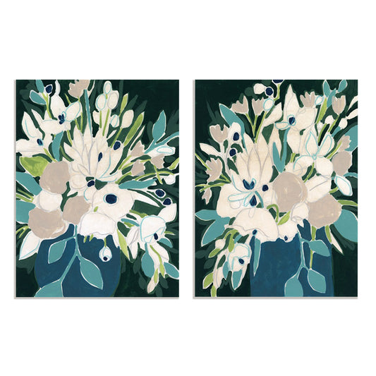 Blue Bloom Sketch I and II Wall Art