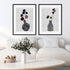Decorated Vase with Plant I and II Wall Art
