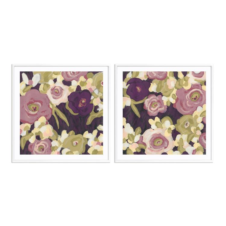 Heliotrope I and II Wall Art