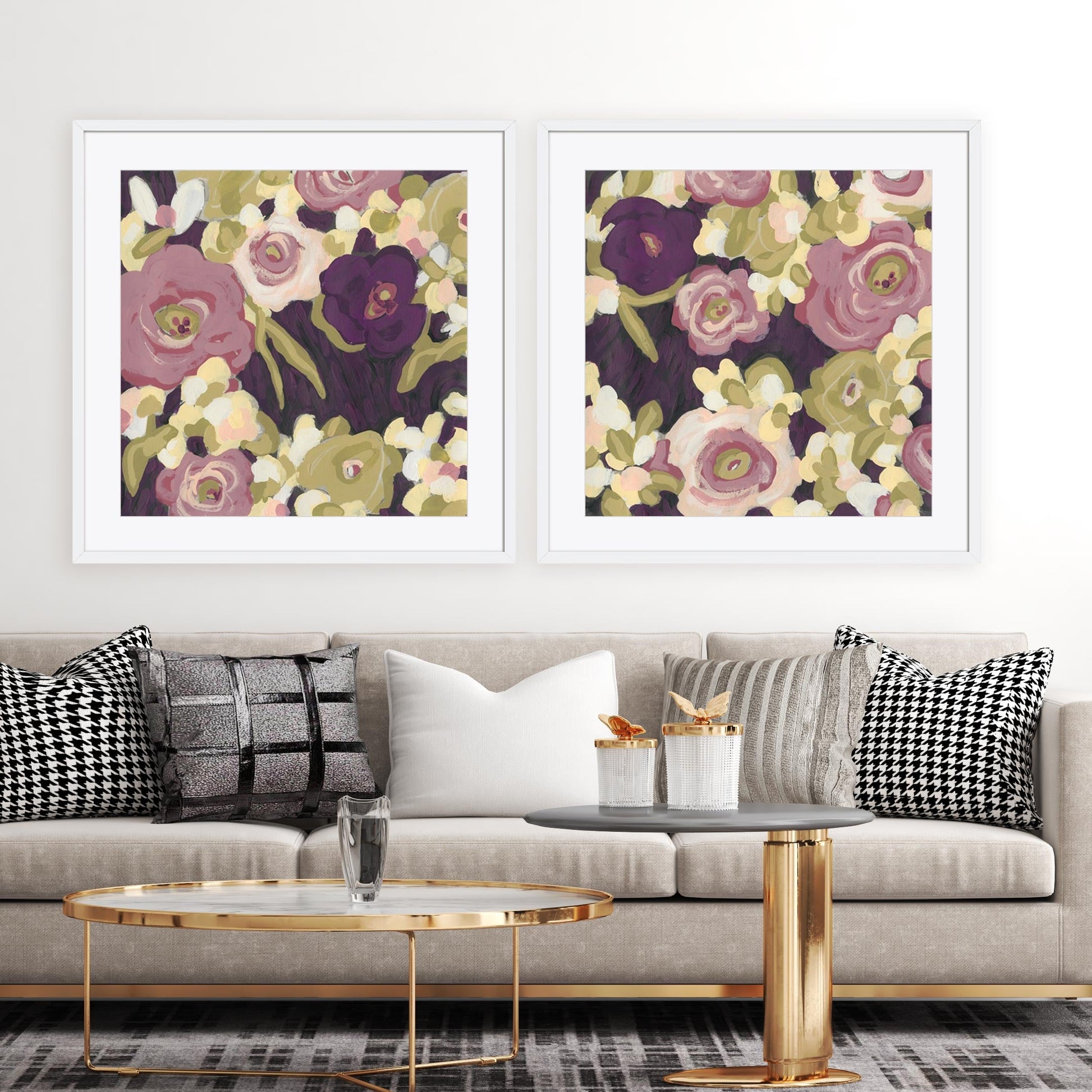 Heliotrope I and II Wall Art