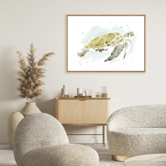 Watercolor Sea Turtle Study I