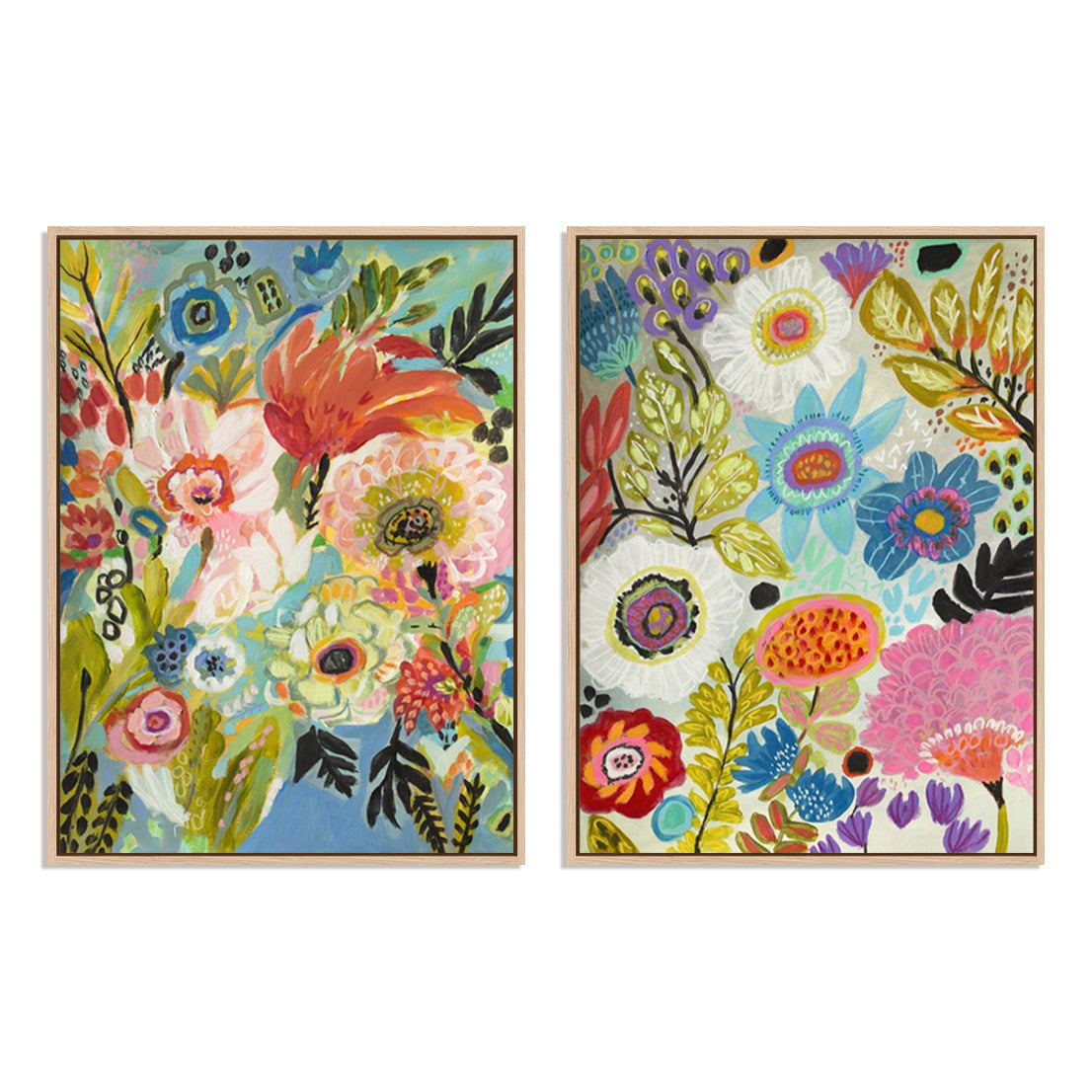 Secret Garden Floral I and III Wall Art