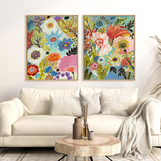 Secret Garden Floral I and III Wall Art