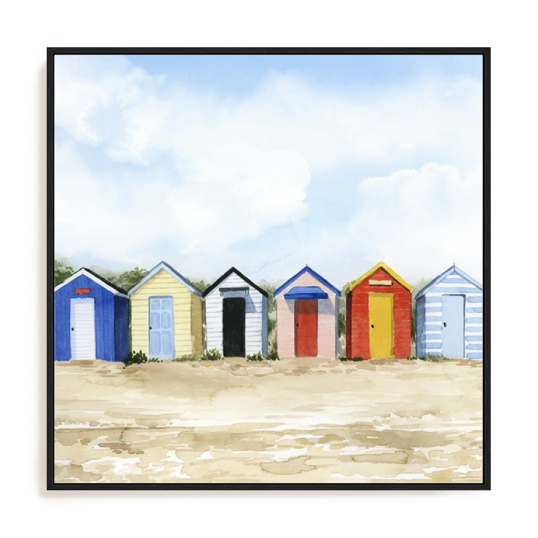 Beach Huts I Wall Art