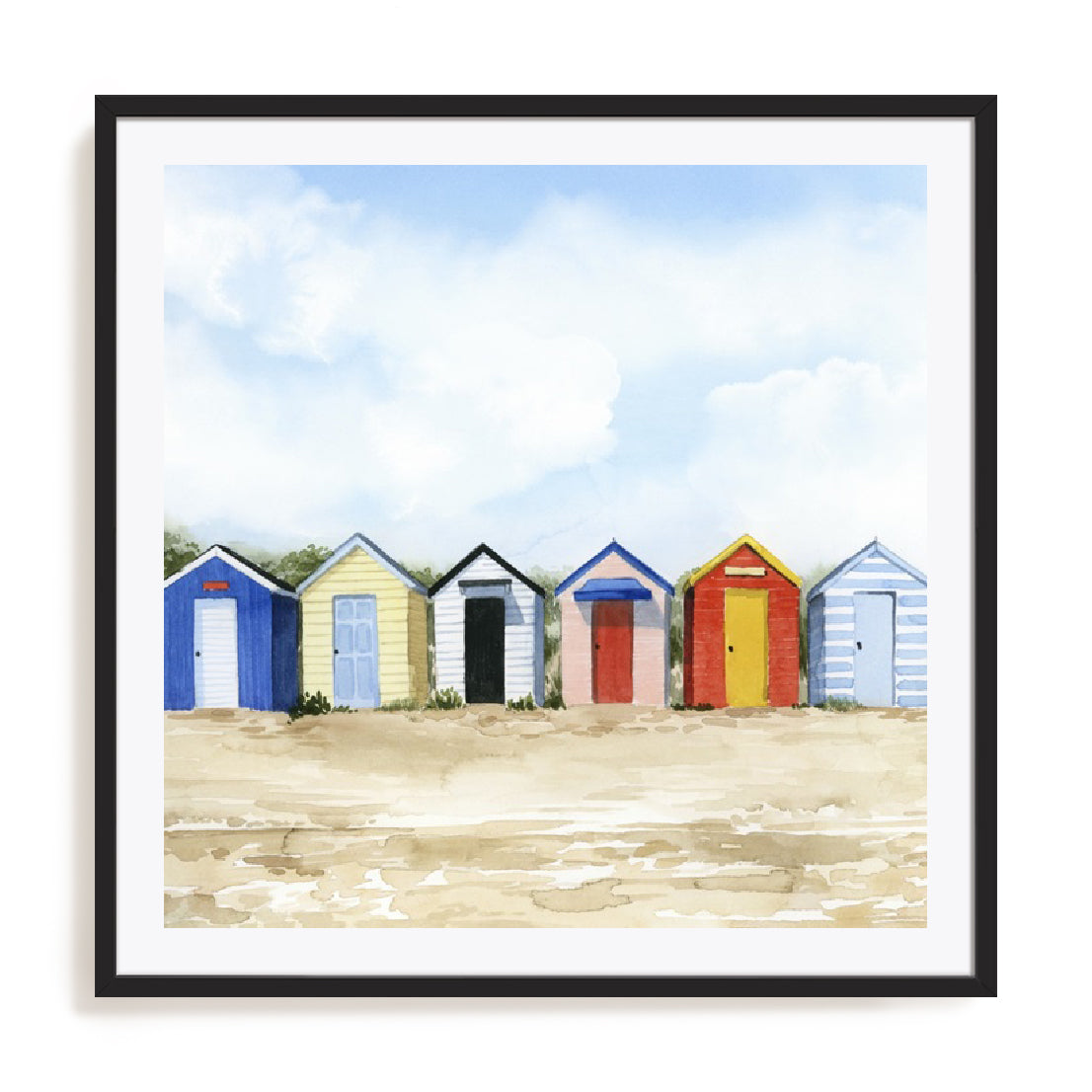 Beach Huts I Wall Art