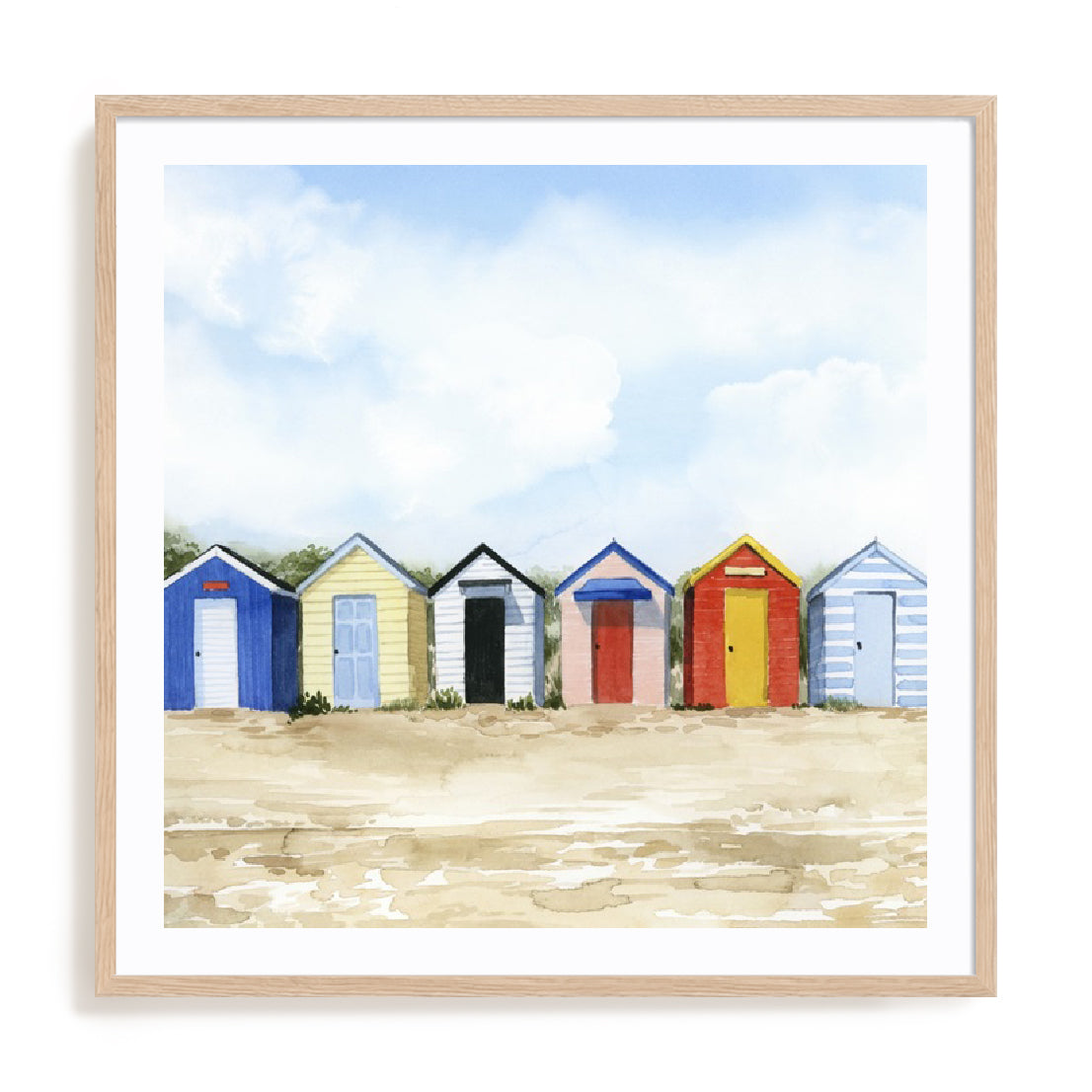 Beach Huts I Wall Art