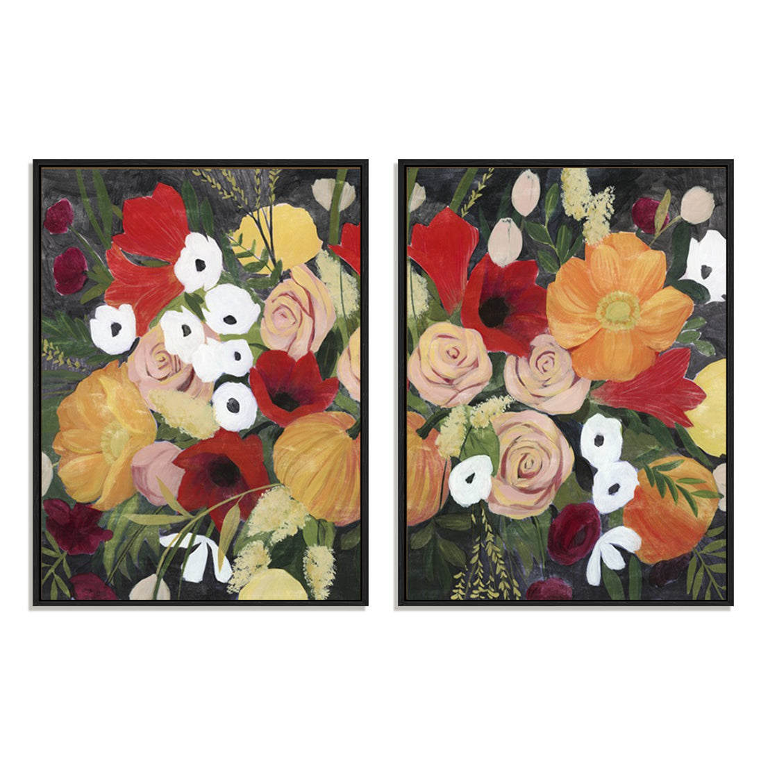 November Bouquet I and II Wall Art