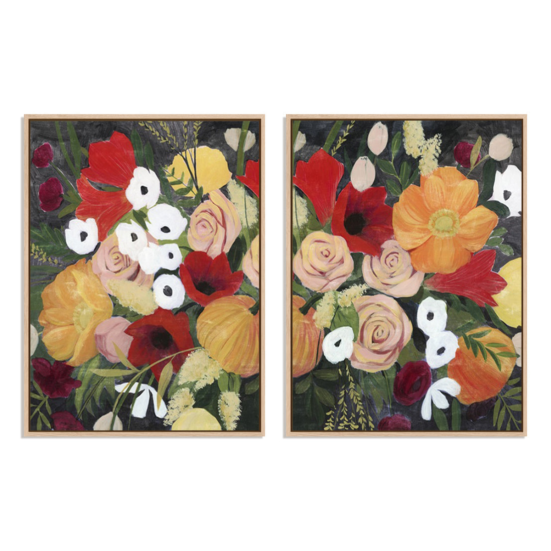 November Bouquet I and II Wall Art