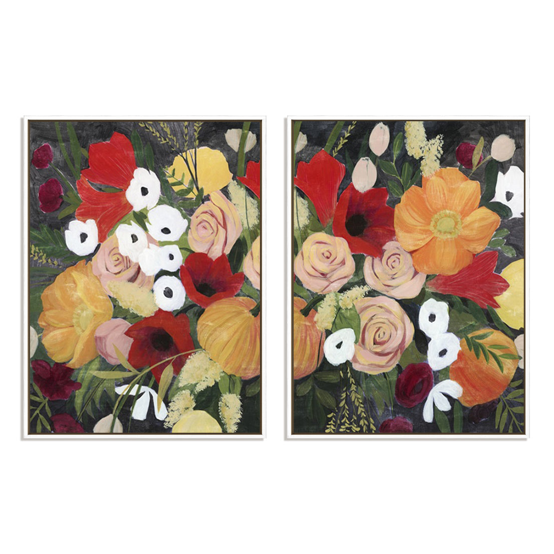 November Bouquet I and II Wall Art