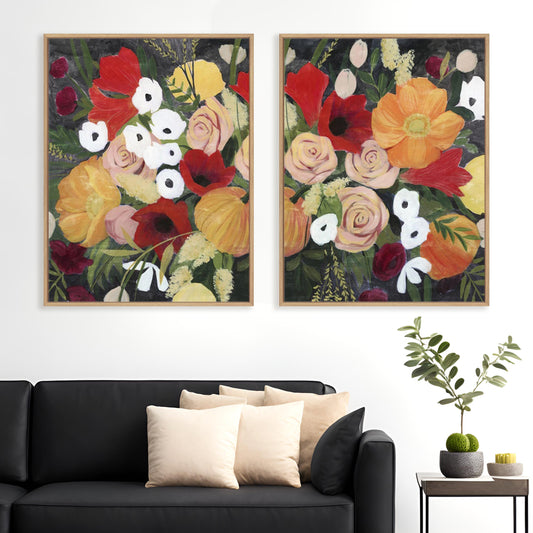 November Bouquet I and II Wall Art