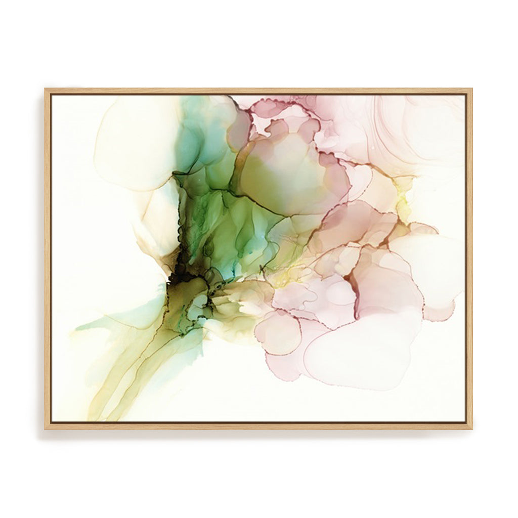 Pink and Turquoise Bloom I