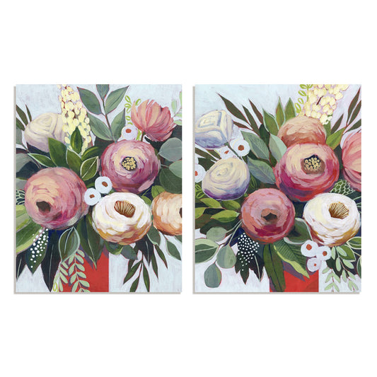 Lustrous Bouquet I and II Wall Art