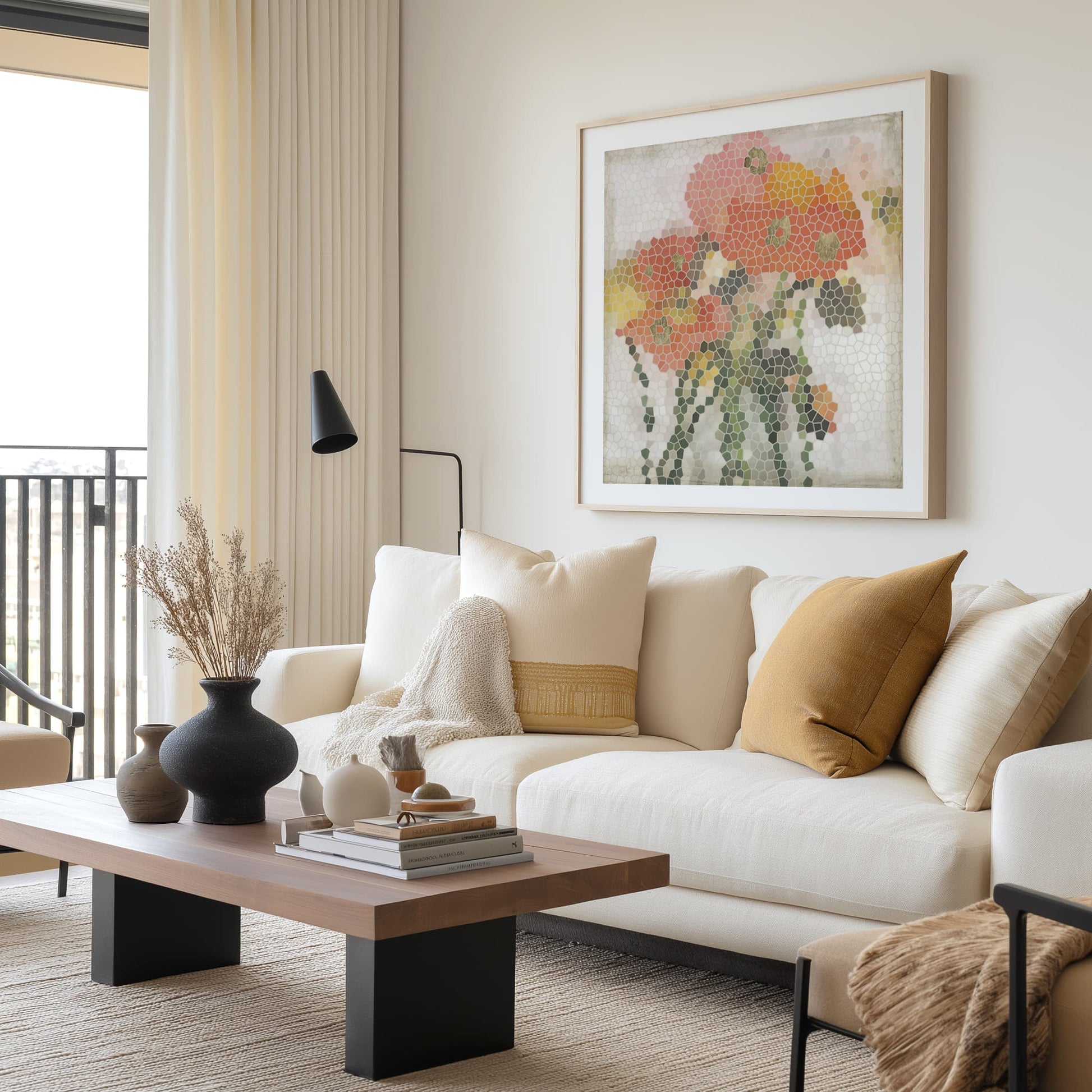 Mosaic Poppies I Wall Art