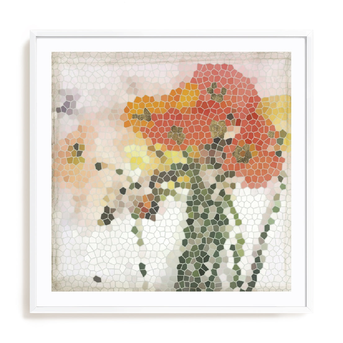 Mosaic Poppies II Wall Art