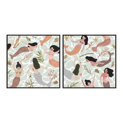 Mermaid at Heart III and IV Wall Art