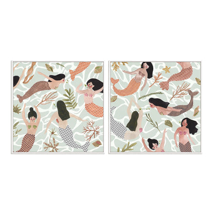 Mermaid at Heart III and IV Wall Art