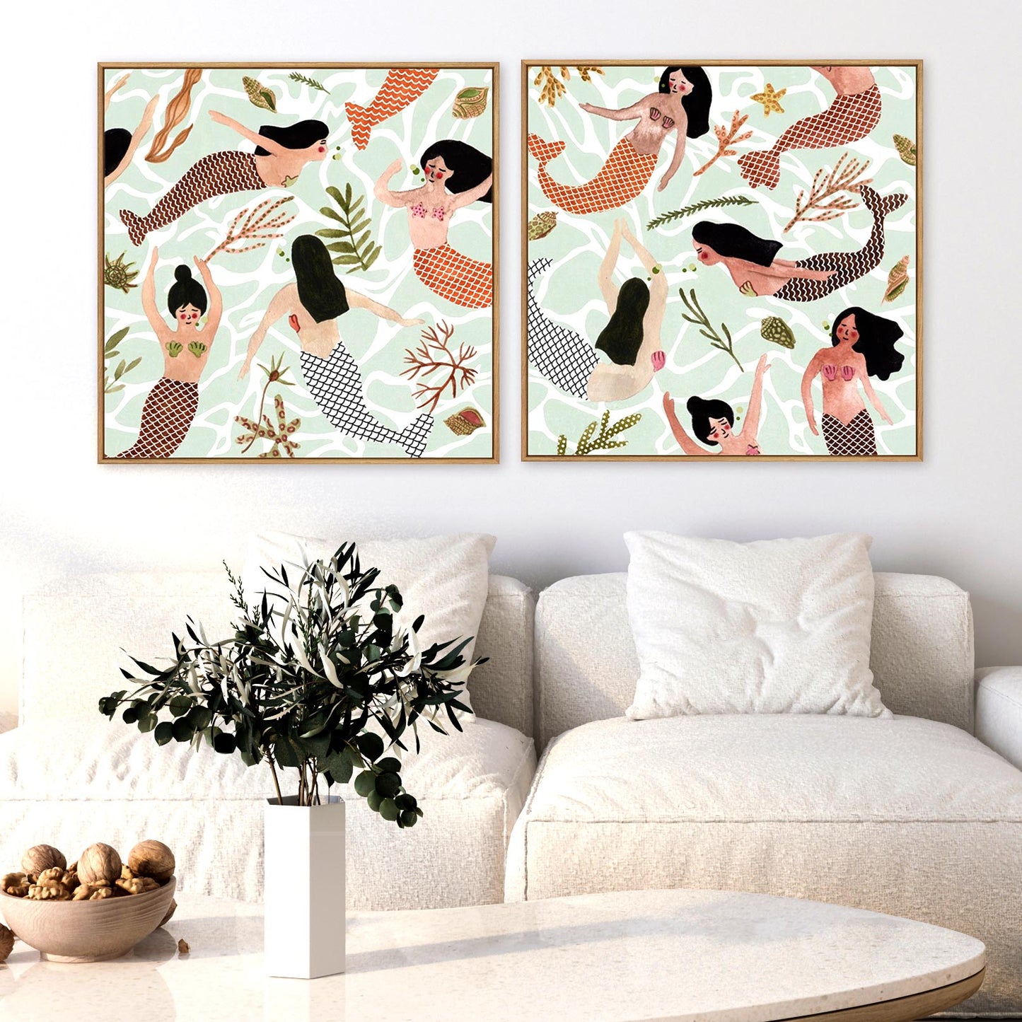 Mermaid at Heart III and IV Wall Art