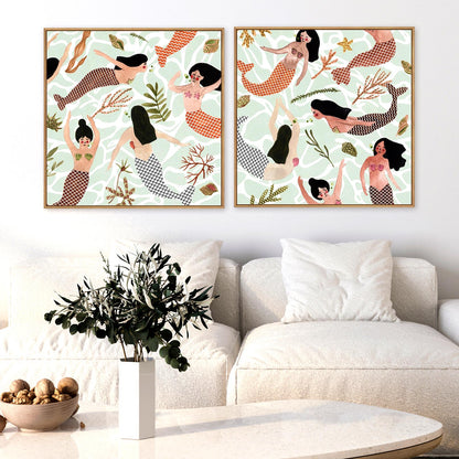Mermaid at Heart III and IV Wall Art