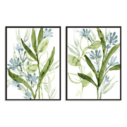 Meadow Blues III and I Wall Art