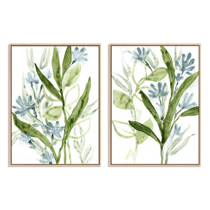 Meadow Blues III and I Wall Art