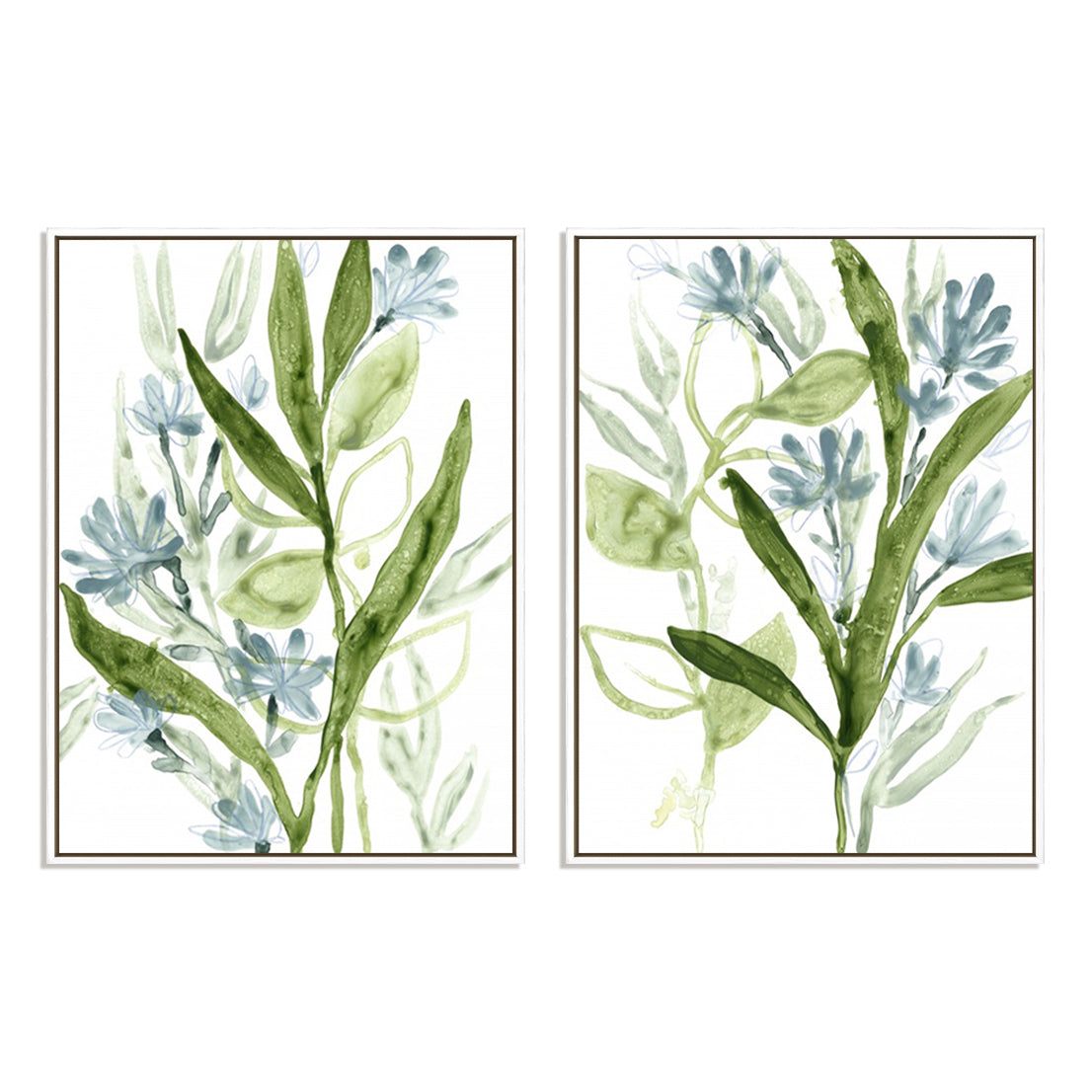 Meadow Blues III and I Wall Art