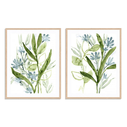 Meadow Blues III and I Wall Art