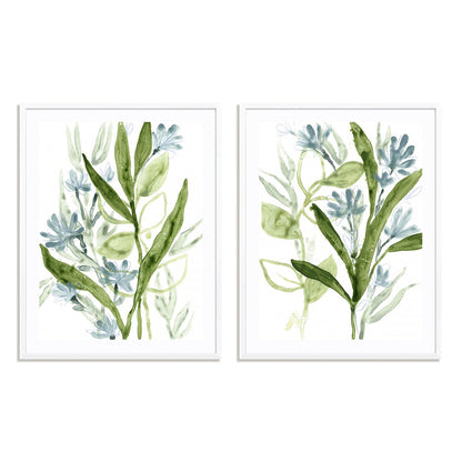 Meadow Blues III and I Wall Art