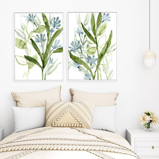 Meadow Blues III and I Wall Art