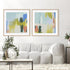 Rainbow Scrape III and IV Wall Art