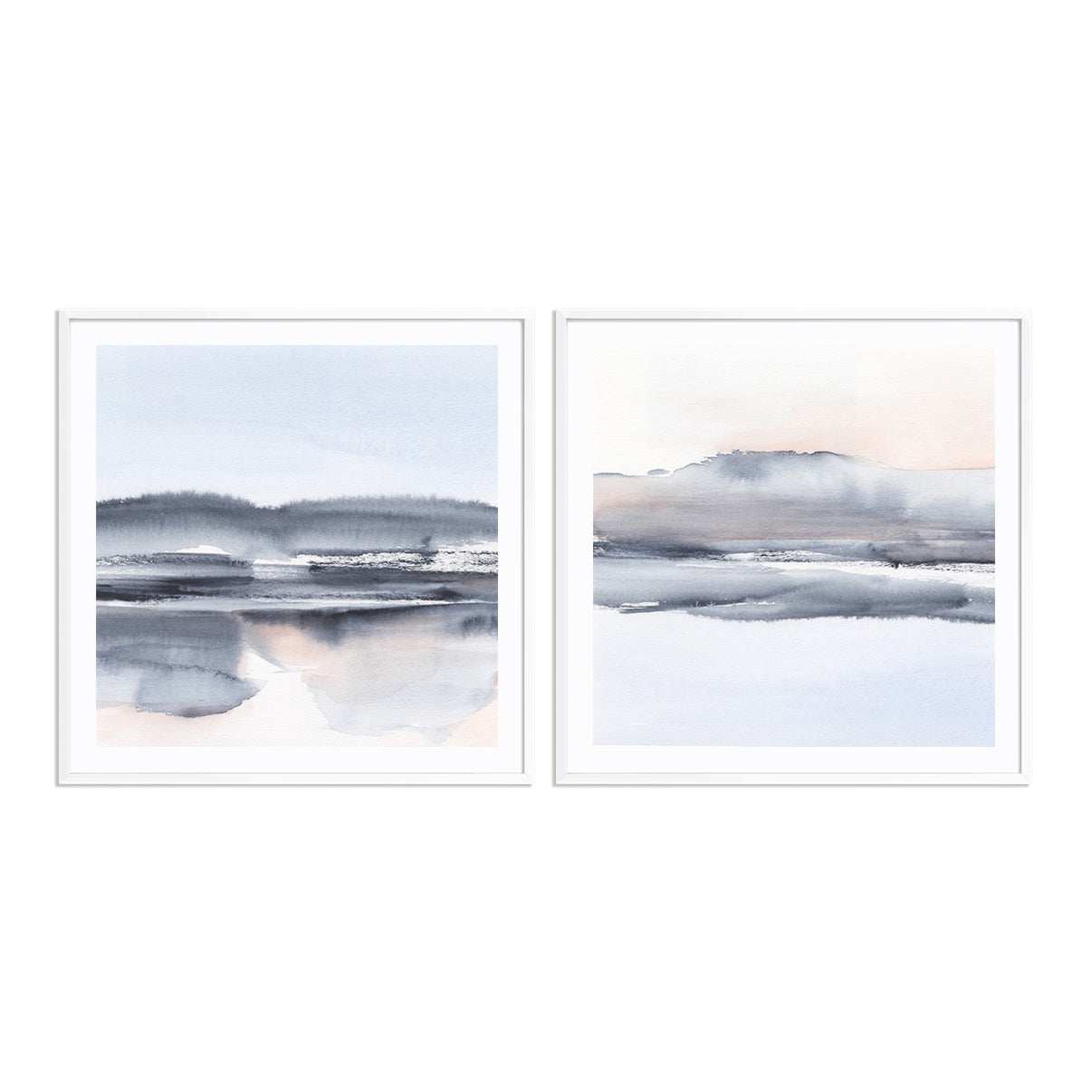 Blush Reflections I and II Wall Art