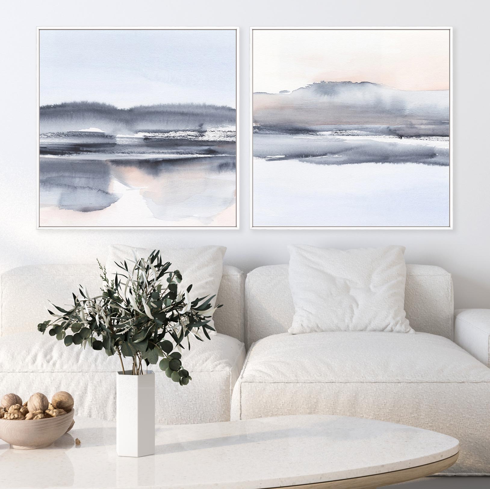 Blush Reflections I and II Wall Art