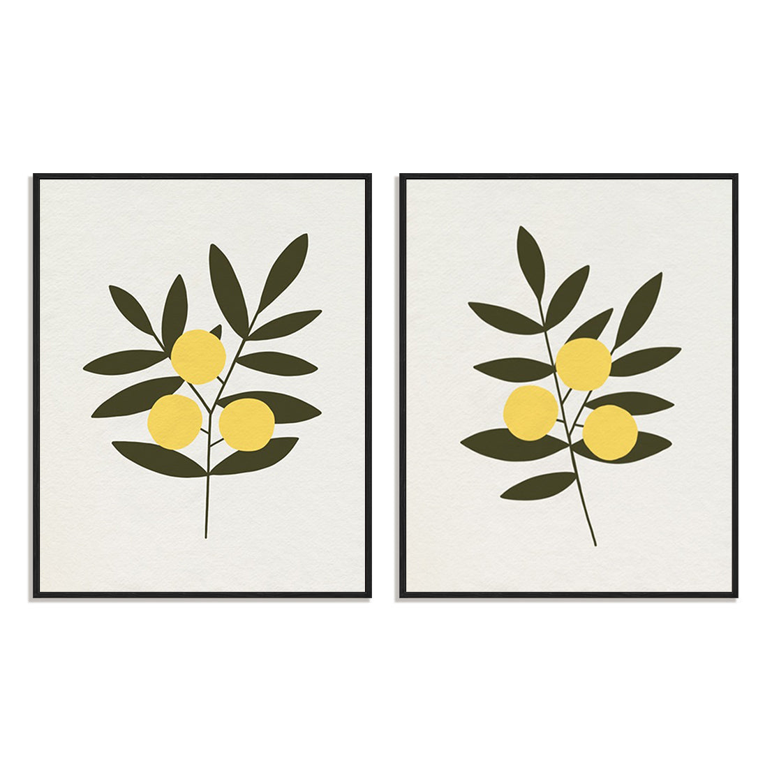 Trois Oranges I and II Wall Art
