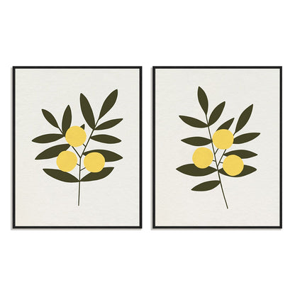 Trois Oranges I and II Wall Art