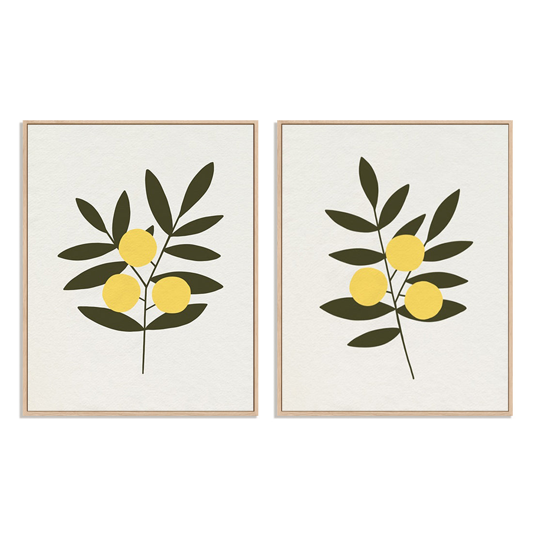 Trois Oranges I and II Wall Art