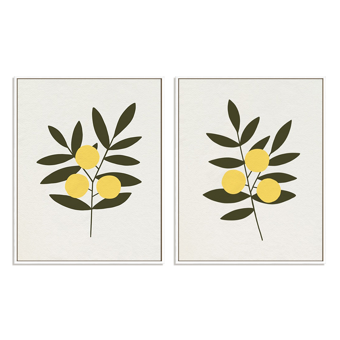 Trois Oranges I and II Wall Art