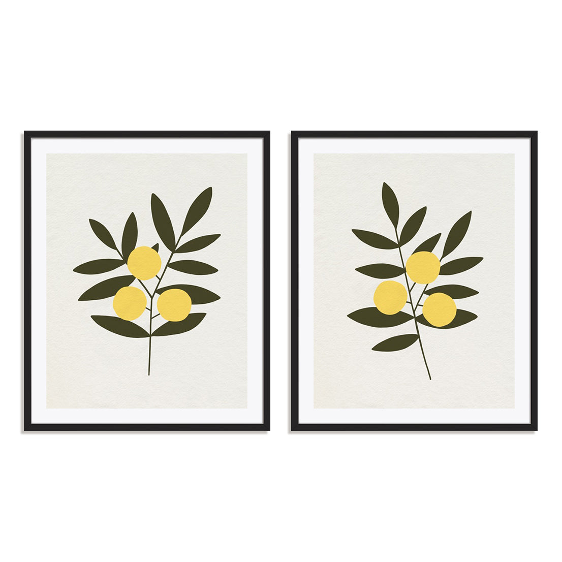 Trois Oranges I and II Wall Art