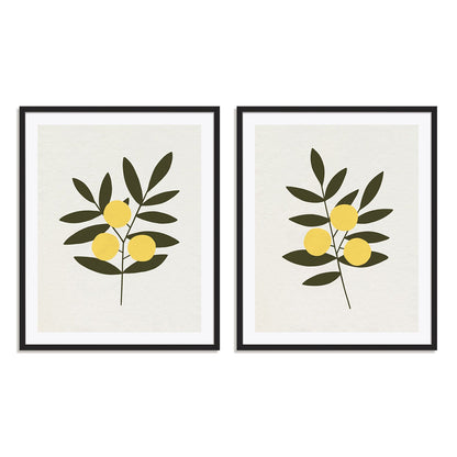 Trois Oranges I and II Wall Art