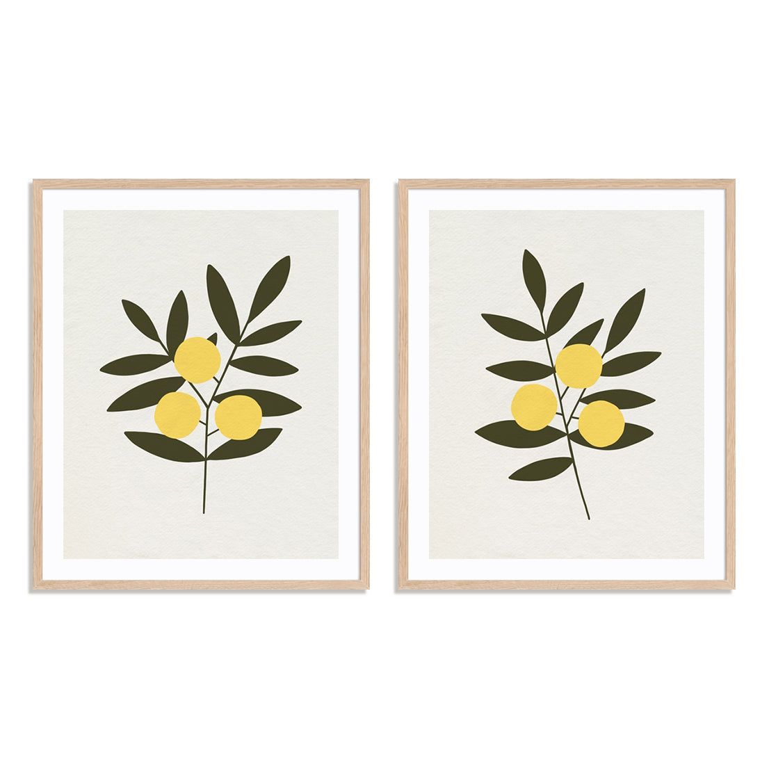 Trois Oranges I and II Wall Art