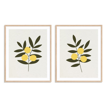 Trois Oranges I and II Wall Art
