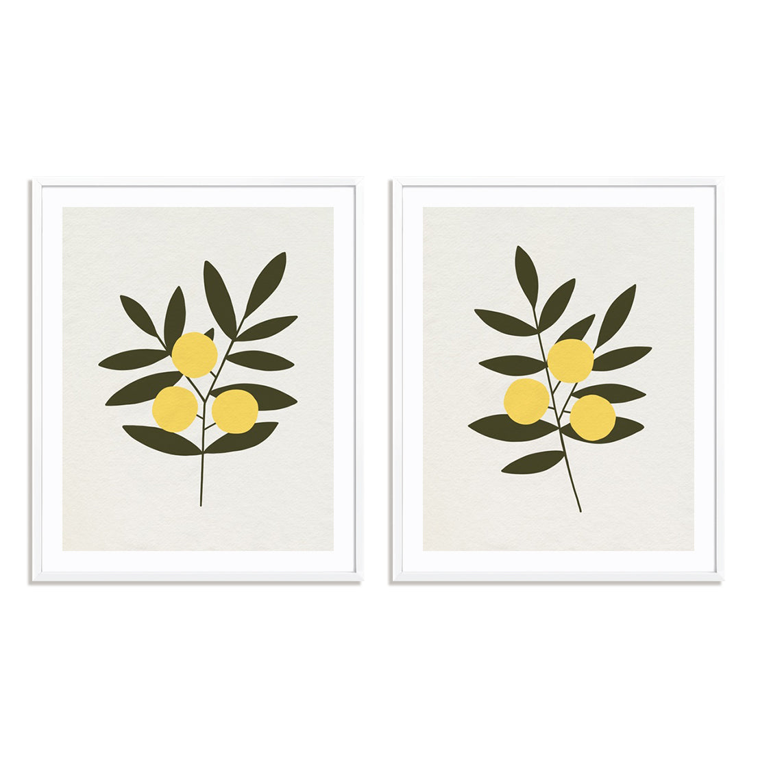Trois Oranges I and II Wall Art