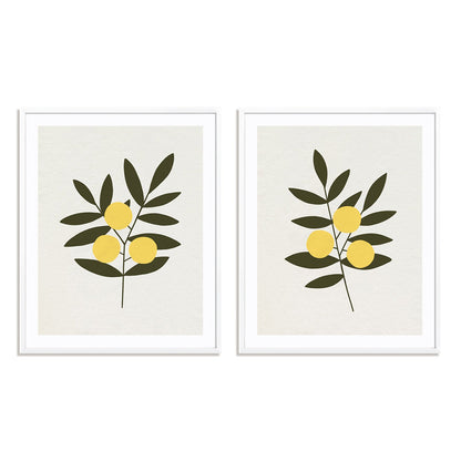 Trois Oranges I and II Wall Art