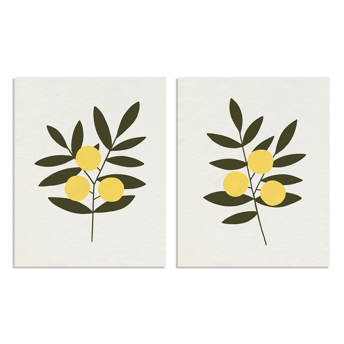 Trois Oranges I and II Wall Art