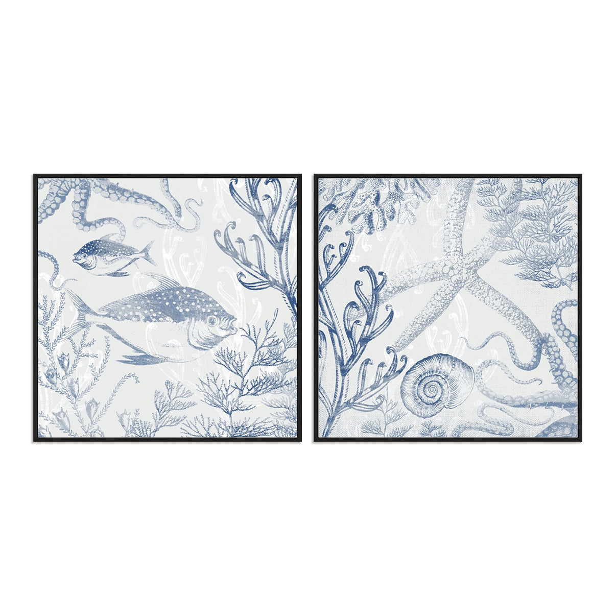 Seabed Scene I and IV Wall Art