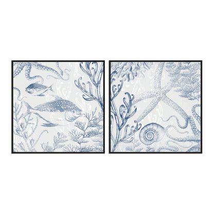 Seabed Scene I and IV Wall Art