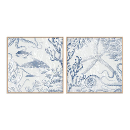 Seabed Scene I and IV Wall Art