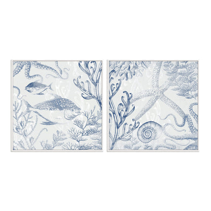 Seabed Scene I and IV Wall Art