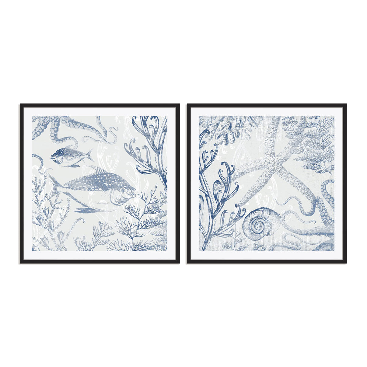 Seabed Scene I and IV Wall Art