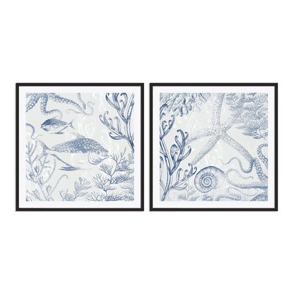 Seabed Scene I and IV Wall Art
